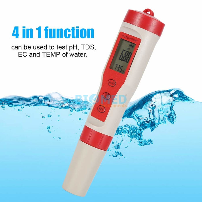 Medidor de pH / conductividad / TDS / temperatura - 4 en 1 EZ-9908