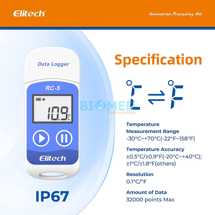 Datalogger Temperatura Usb Elitech RC-5