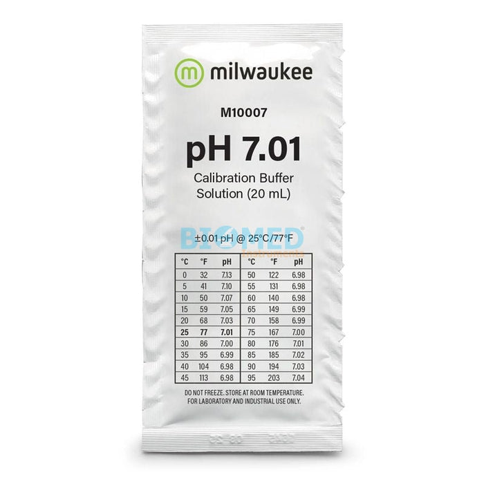 Sobre de solucion de calibracion de PH 7.01 Milwaukee M10007B