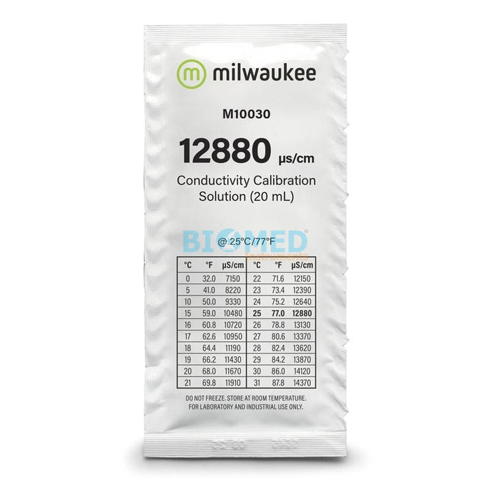 Sobre de solucion de calibración de conductividad (para el medidor EC60) 12880 μs / cm – Milwaukee M10030B