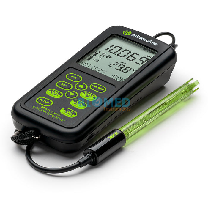 Medidor Portatil Ph/Orp/Temp con sistema de registro Milwaukee MW106