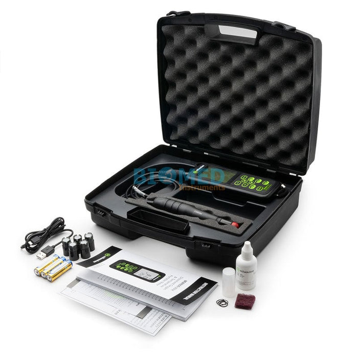 Medidor de oxígeno disuelto galvánico impermeable con calibración automática Milwaukee MW605 MAX