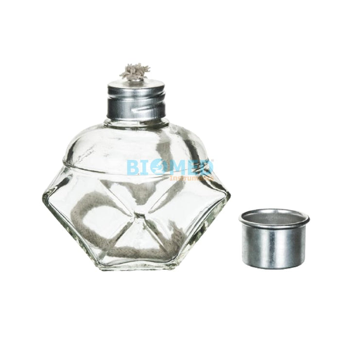 Mechero de alcohol Vidrio 120ml hexagonal