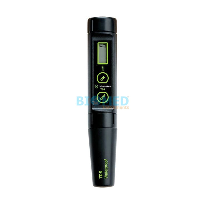 Medidor de TDS a prueba de agua con electrodo reemplazable T76, (rango alto) 0 a 9990 ppm (mg / l)